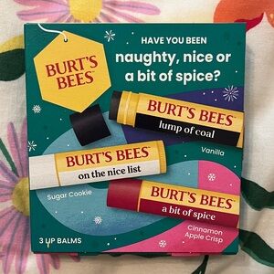 Burt's Bees Festive Naughty Nice or A Bit of Spice Lip Balm Trio Limited Edition
